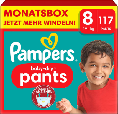 pampers baby dry pants 8 monatsbox mit 117 windelpants