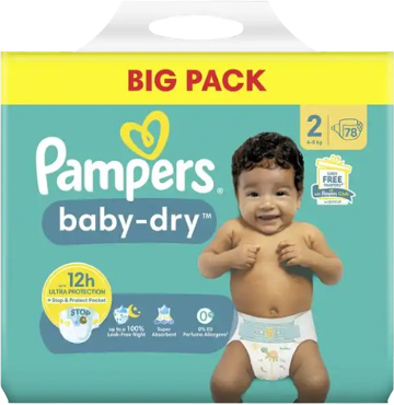 Pampers Baby Dry 2 - Big Pack mit 78 Windeln